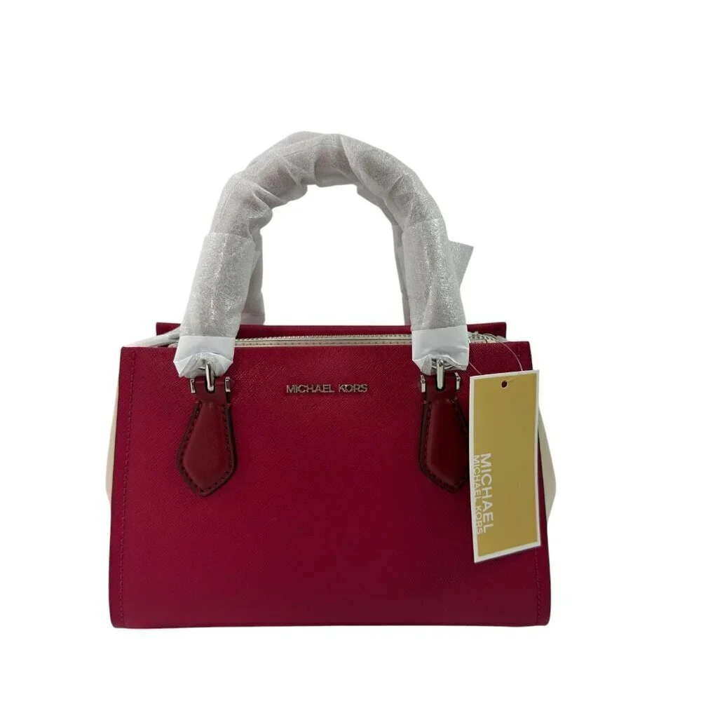 MICHAEL KORS Marilyn Small Color-Block Saffiano Leather Messenger Bag – NWT